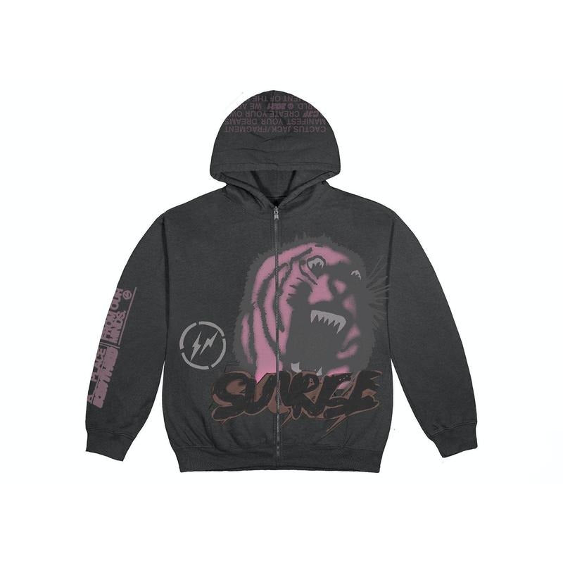Travis Scott Cactus Jack For Fragment Sunrise Zip Up Hoodie CJFR-HZ08 Size S-XXL T-Shirts, Sweatshirt | RetroVerseTees.com