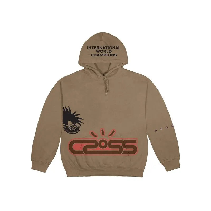 Travis Scott Cactus Jack Motor Sport Hoodie Dark Sand T-Shirts, Sweatshirt | RetroVerseTees.com
