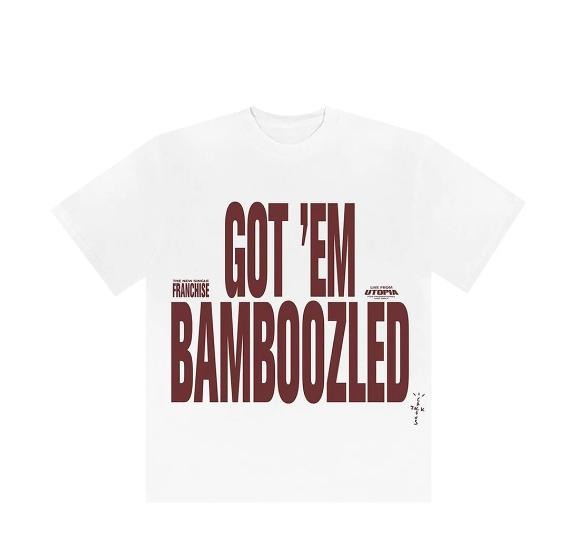 Travis Scott Franchise Promo II Bamboozled T-shirt White Hoodie, Sweatshirt | RetroVerseTees.com