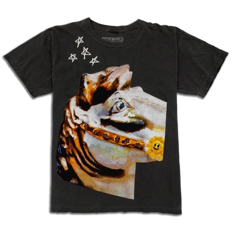 Travis Scott Horse Head Date Back Tour Tee Washed Grey (93665-326) Size S-2XL Hoodie, Sweatshirt | RetroVerseTees.com