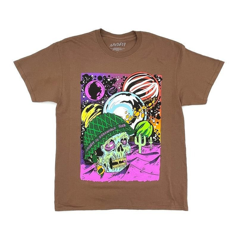 Travis Scott x Sheck Wes Mudboy on Astroworld Tour Tee Brown Hoodie, Sweatshirt | RetroVerseTees.com