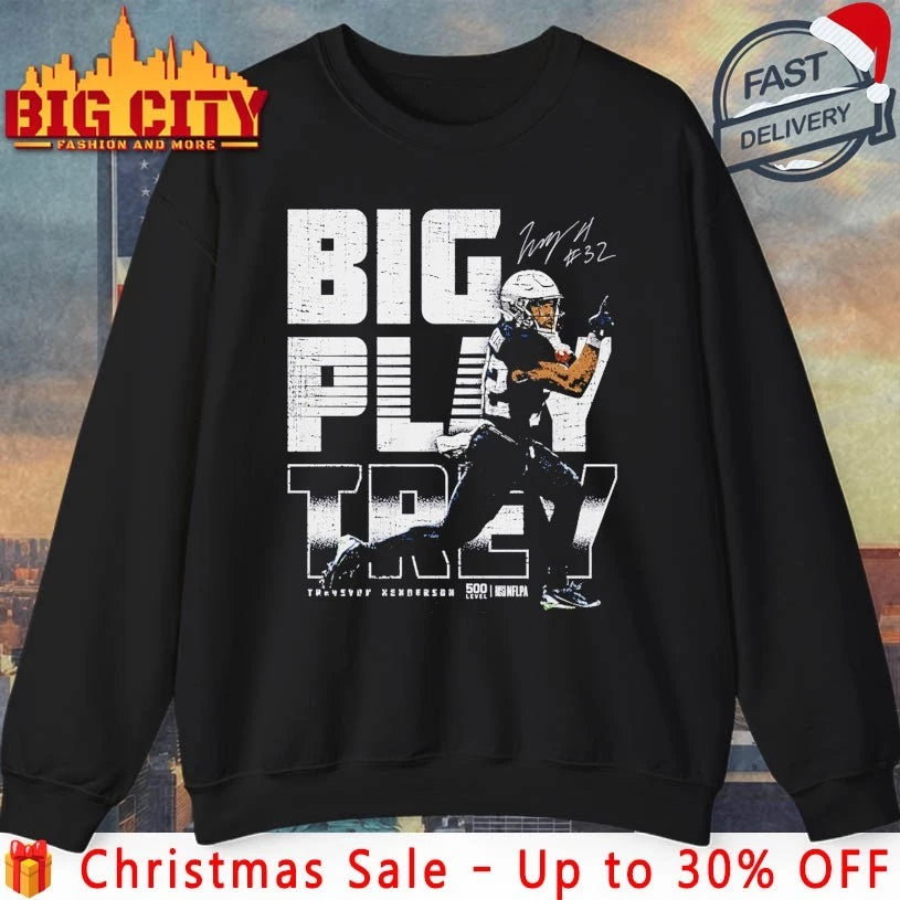 TreVeyon Henderson New England Big Play Trey Shirt