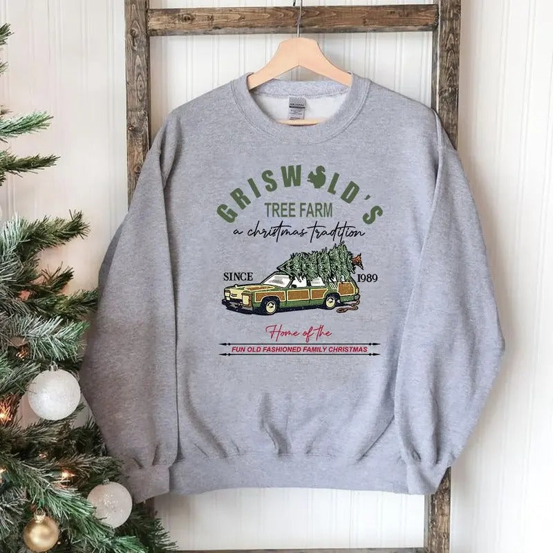 Tree Farm A Christmas Tradition Sweatshirt, Hoodie Christmas Vacation Gift T-Shirts | RetroVerseTees.com