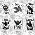 [Trending] Fcawf Stickers, Funny Stickers, Crow Raven T-Shirts, Hoodie, Sweatshirt | RetroVerseTees.com