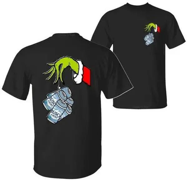 Trending Busch Light Christmas Green Stolen Beer T-shirt 2 sides for men and women Hoodie, Sweatshirt | RetroVerseTees.com