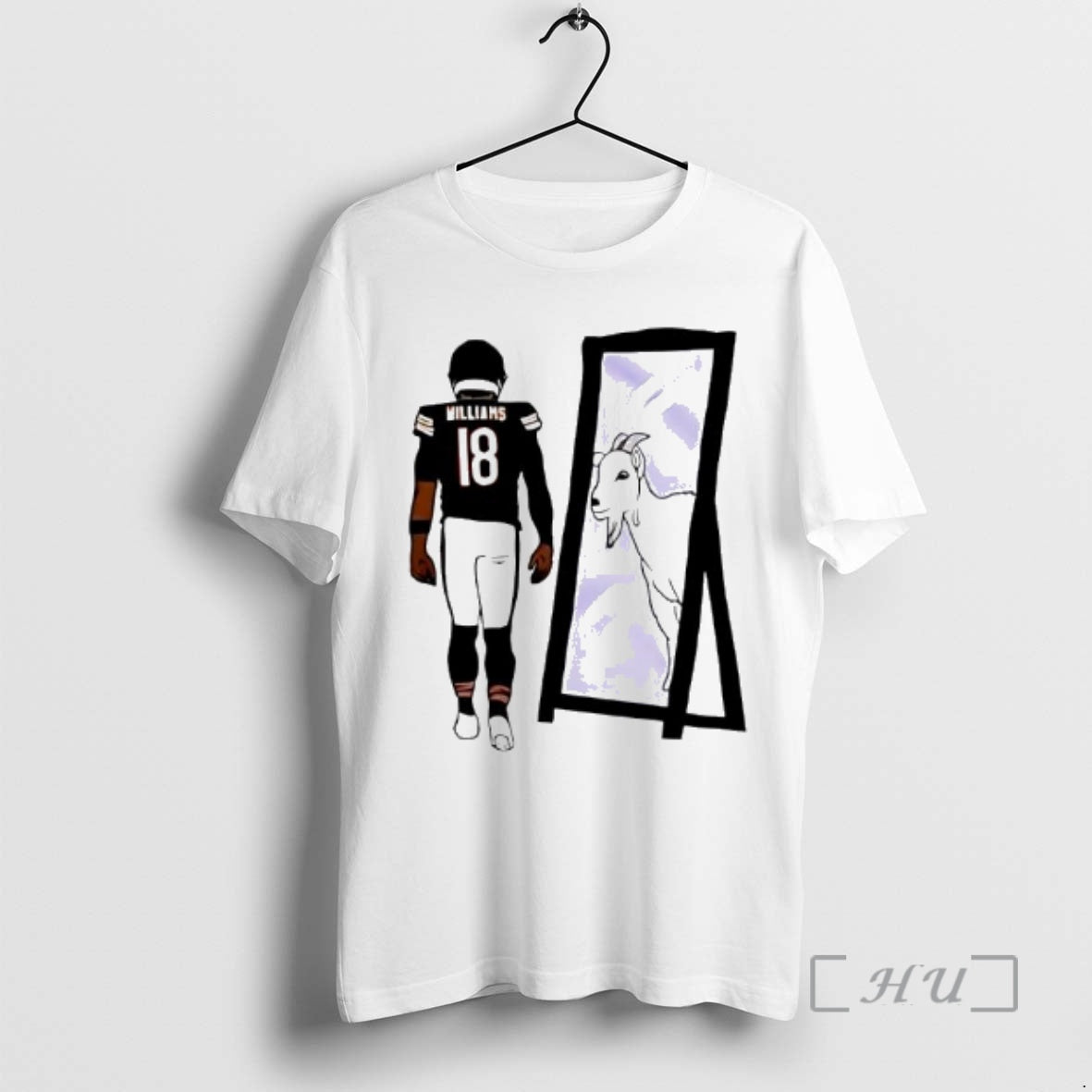 Trending Caleb Williams Mirror Goat Graphic T-Shirts, Hoodie, Sweatshirt | RetroVerseTees.com
