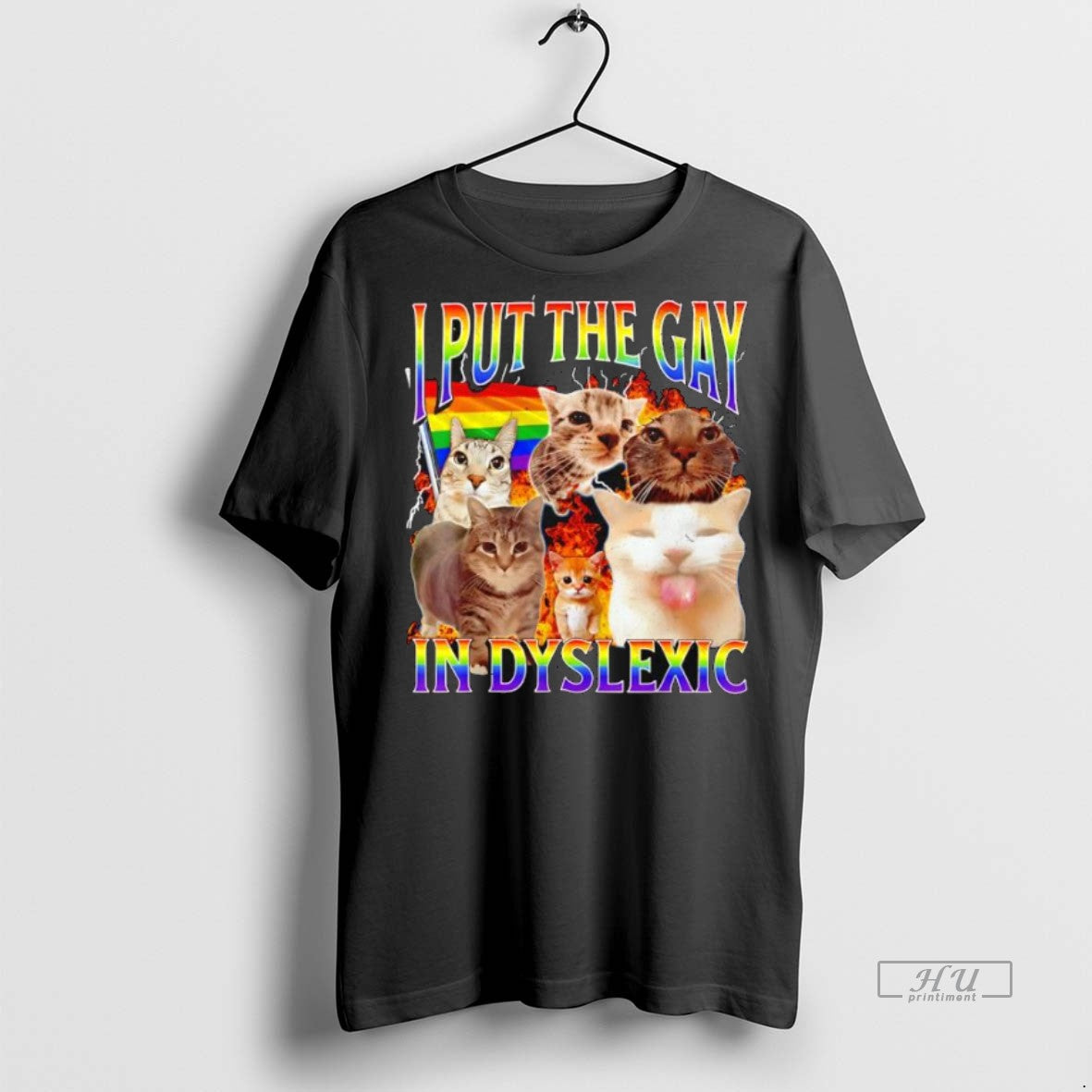 Trending Cats Put The Gay In Dyslexic Lgbt Flag Inside Shirt Sweater