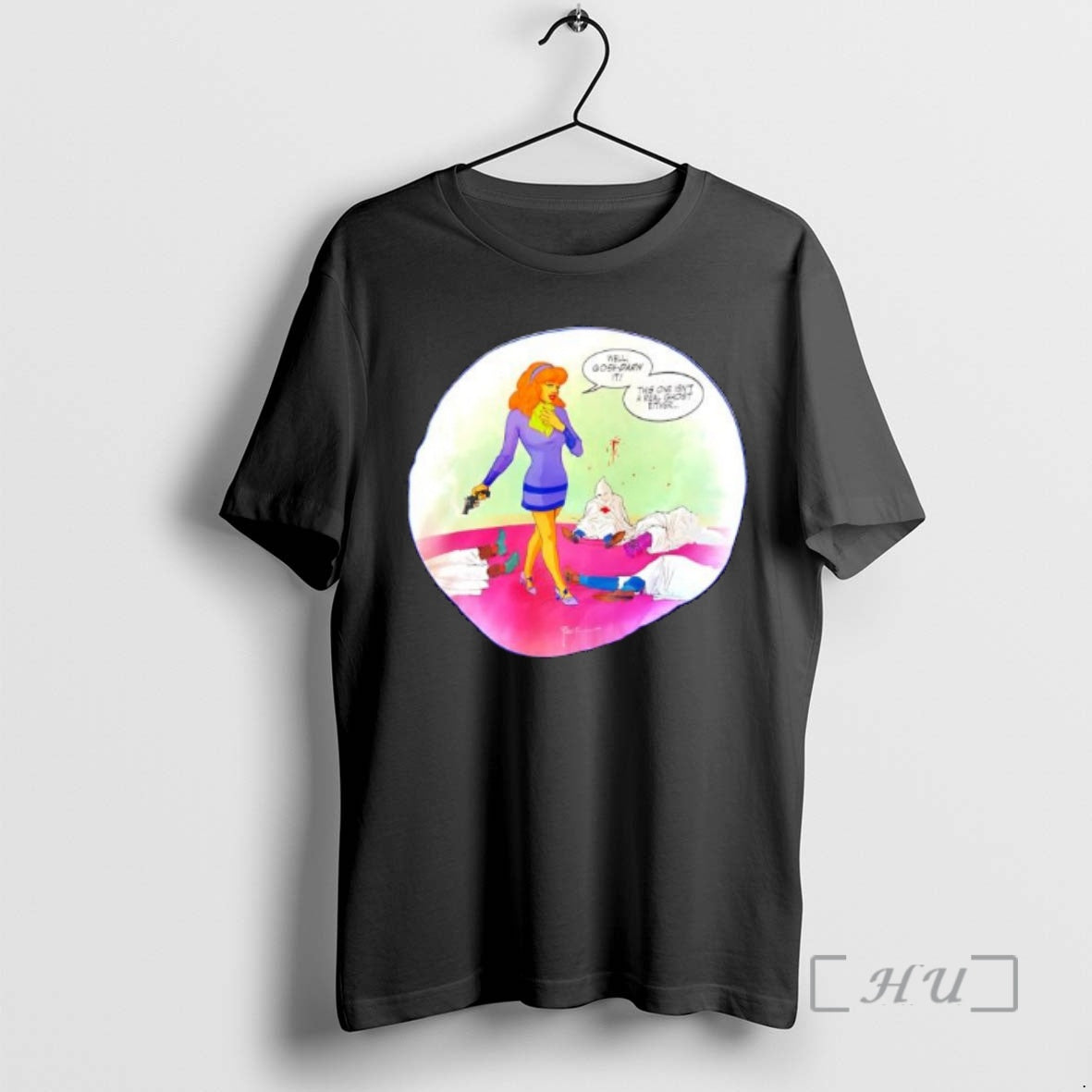 Trending Daphne Blake Standing Several Bodies Ku Klux Klan Robe T-Shirts, Hoodie, Sweatshirt | RetroVerseTees.com