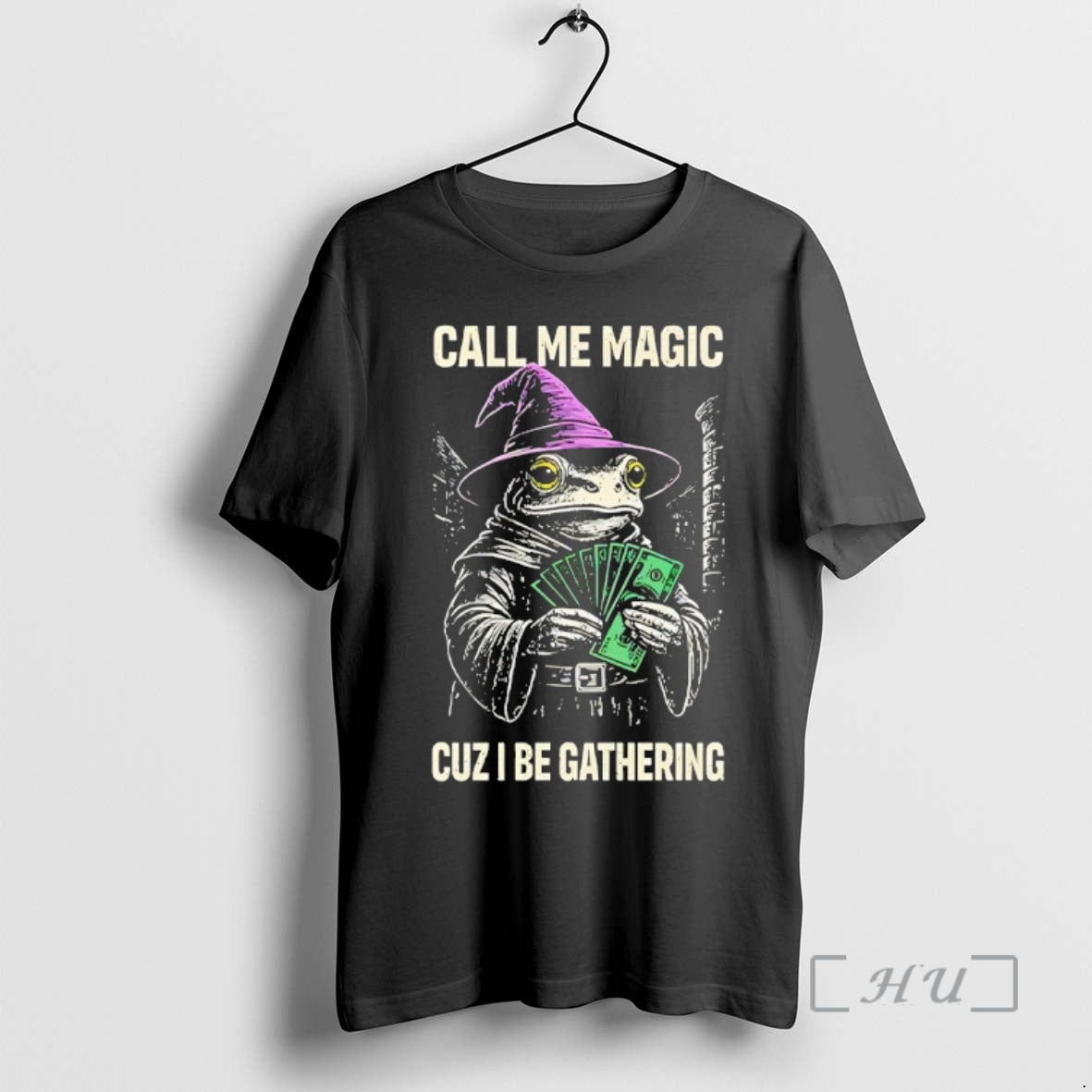 Trending Frog Wizard Call Me Magic Cuz I Be Gathering T-Shirts, Hoodie, Sweatshirt | RetroVerseTees.com