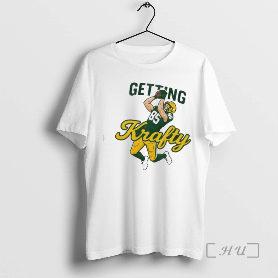 Trending Getting Krafty Tucker Kraft 85 Green Bay Packers Caricature T-Shirts, Hoodie, Sweatshirt | RetroVerseTees.com