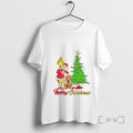 Trending Grinch Cindy Lou Who And Max The Dog Christmas Tree Merry Grinchmas Premium T-Shirts, Hoodie, Sweatshirt