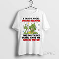 Trending Grinch Try To Avoid Drama Because The Mouth My Mama Gave Me Has No T-Shirts, Hoodie, Sweatshirt | RetroVerseTees.com