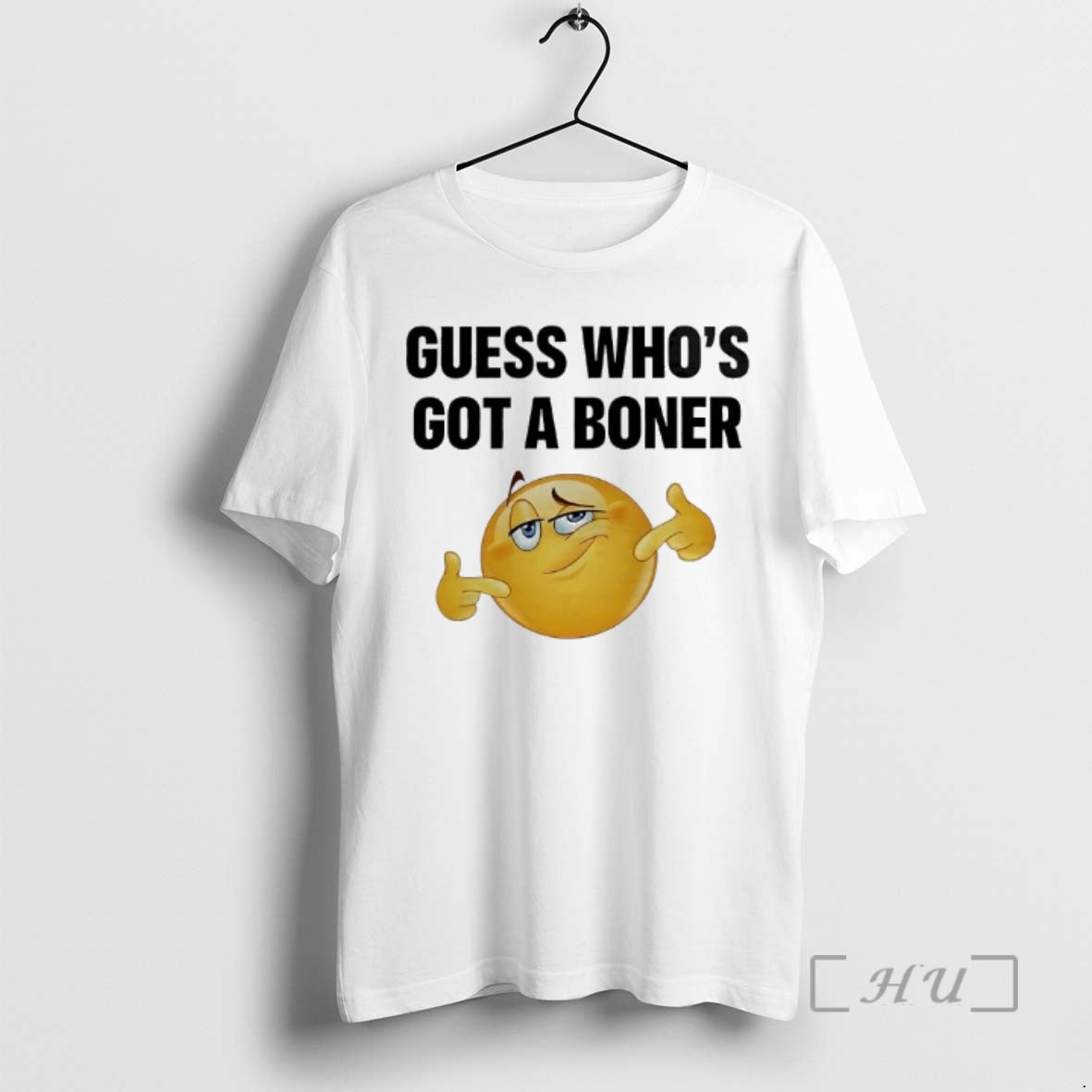 Trending Guess Whos Got A Boner Emoji T-Shirts, Hoodie, Sweatshirt | RetroVerseTees.com