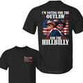 Trending I'm Voting for the Outlaw Tr4mp Vance 2024 2 sides Unisex Cotton T-shirt Menswear Top Classic Halloween Hoodie,...