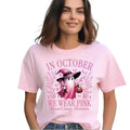 Trending In October We Wear Pink Ghost Shirt, Halloween Pink Ribbon Ghost Shirt, Pink Ribbon Shirt, Breast Cancer...