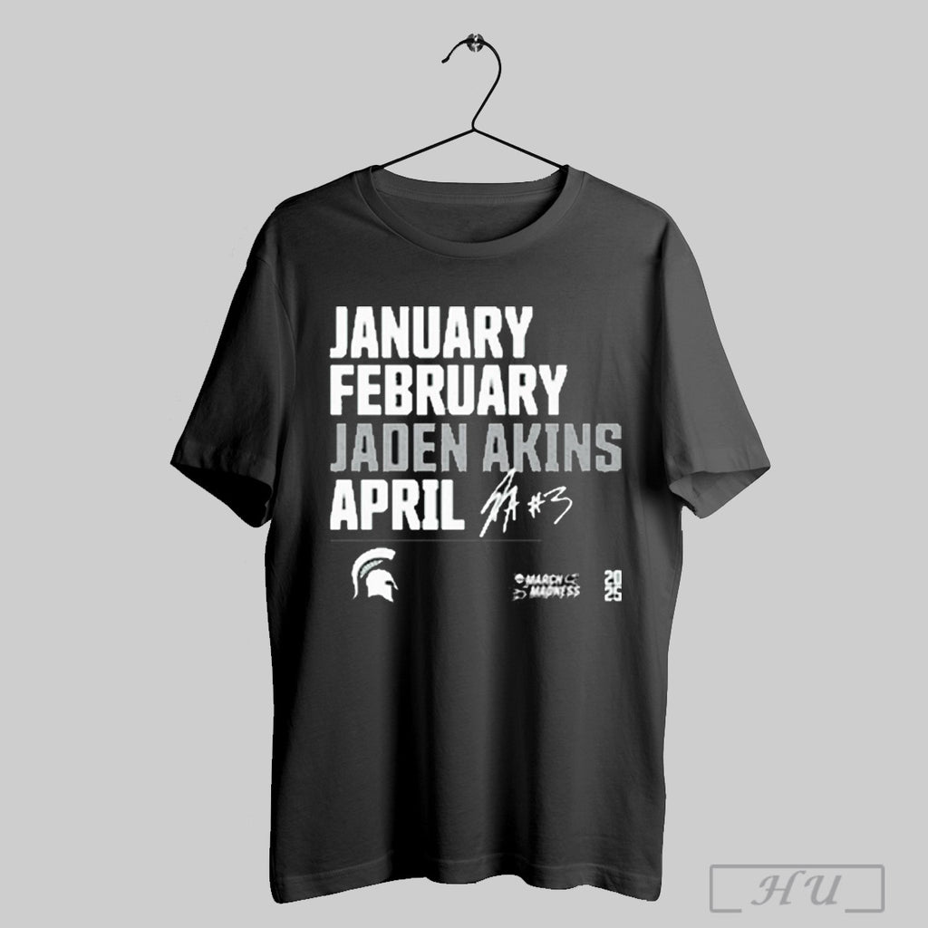 Trending January February Jaden Akins April Michigan State Spartans Basketball Ncaa March Madness 2025 Signature