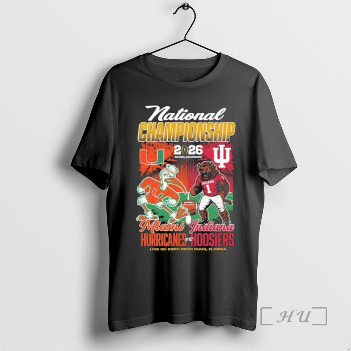 Trending Mascot Iu Vs Miami 2026 Cfp National Championship T-Shirts, Hoodie, Sweatshirt | RetroVerseTees.com