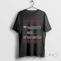 Trending Naughty Nice Six Seven Meme Santa Merry Christmas T-Shirts, Hoodie, Sweatshirt | RetroVerseTees.com