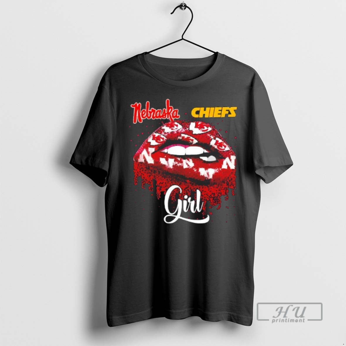 Trending Nebraska And Kc Chiefs Sexy Lips Blackshirt T Shirts