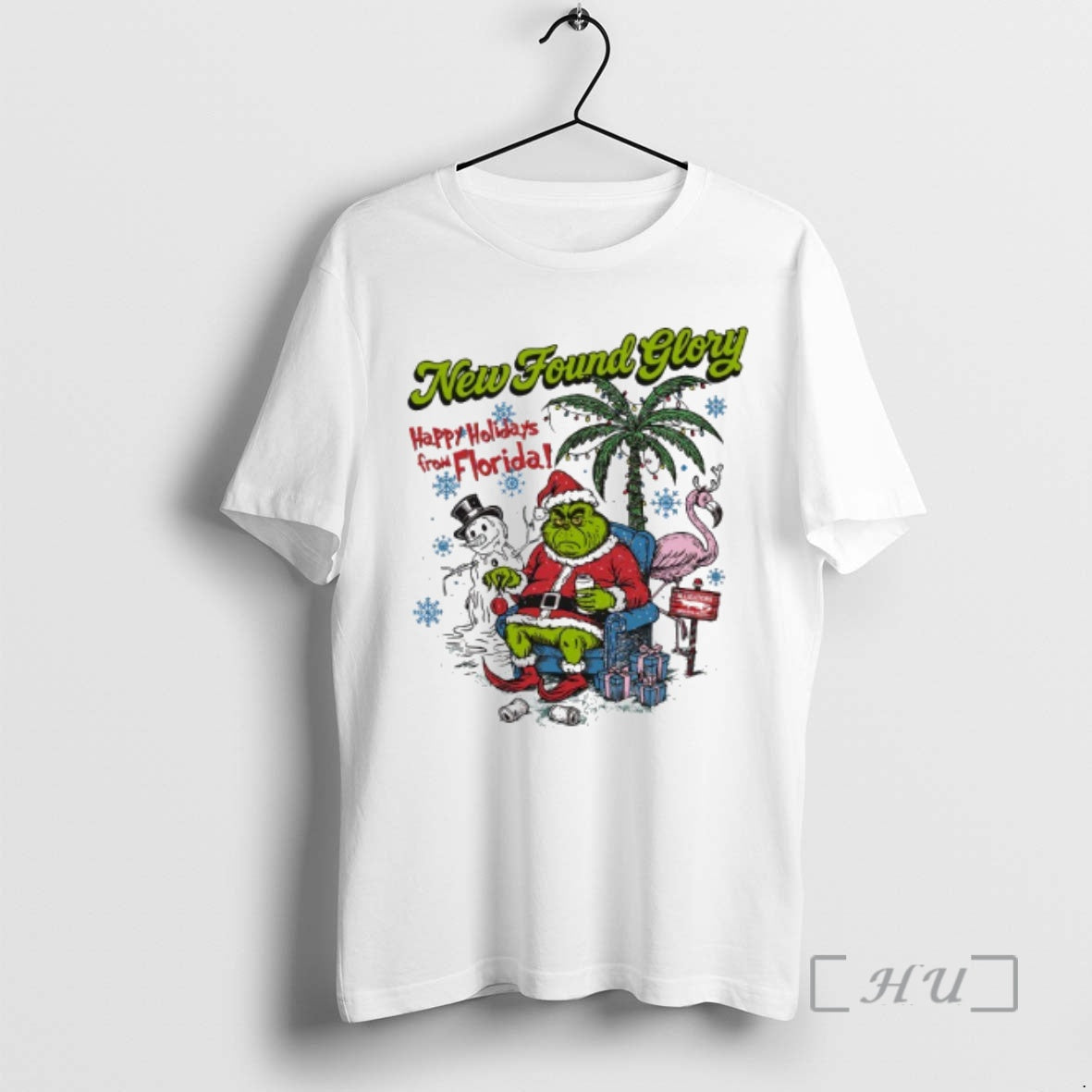 Trending New Found Glory Happy Holidays From Florida Grinch T-Shirts, Hoodie, Sweatshirt | RetroVerseTees.com
