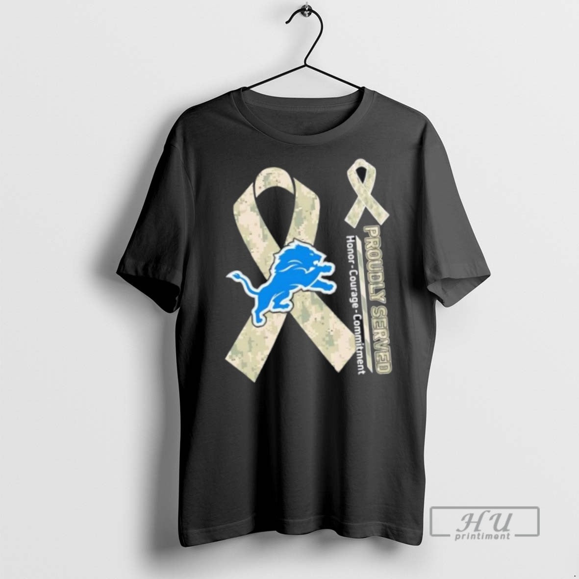 Trending Officials Proudly Served Honor Courage Commitment Detroit Lions Football T Shirt