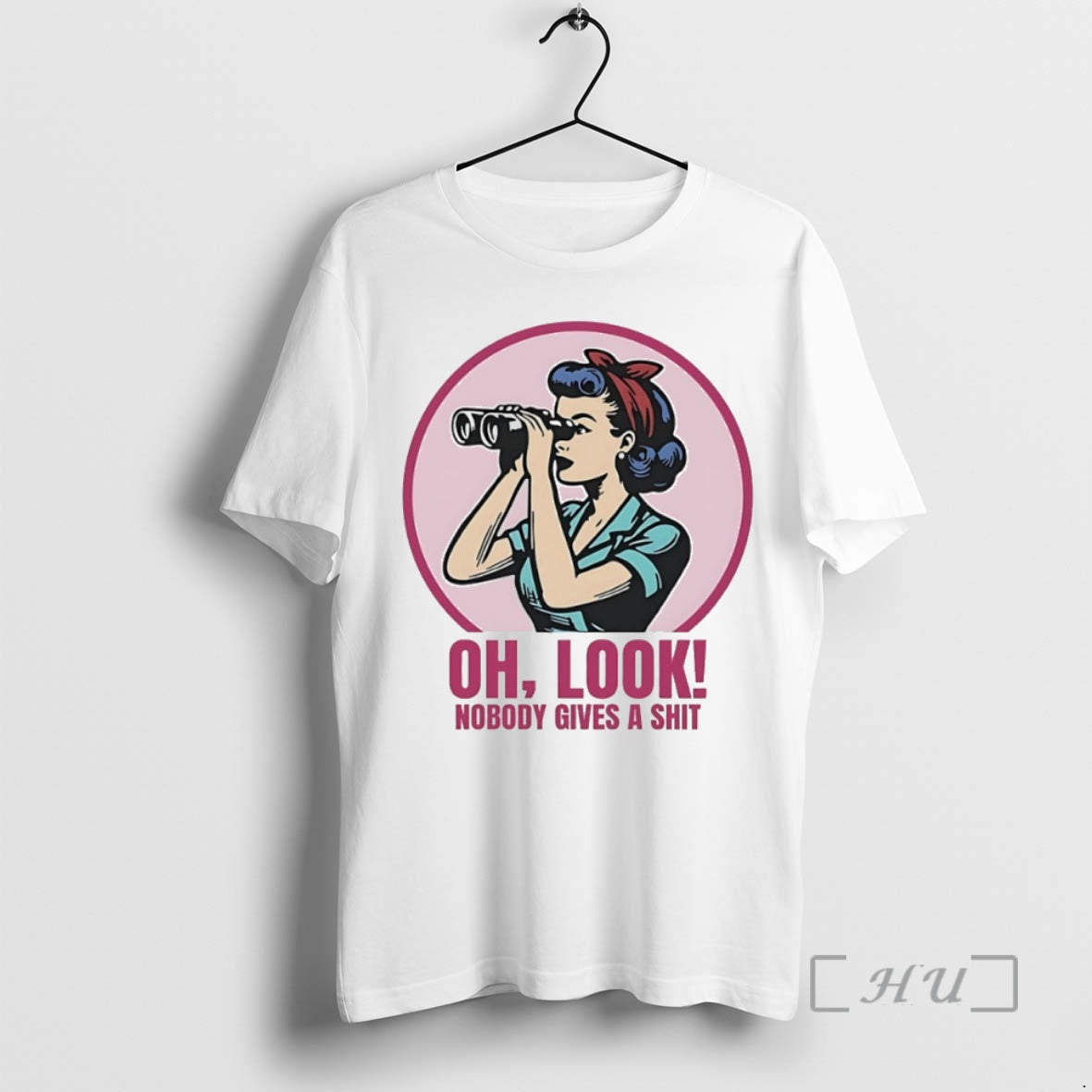 Trending Oh Look Nobody Gives A Shit Circle T-Shirts, Hoodie, Sweatshirt | RetroVerseTees.com