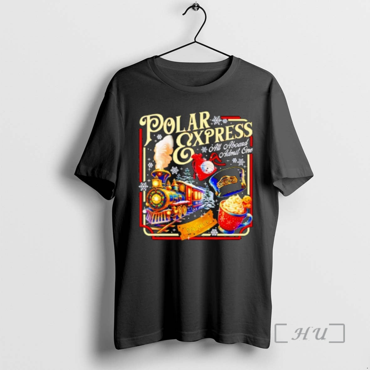 Trending Polar Express All Aboard Admit One Christmas T-Shirts, Hoodie, Sweatshirt | RetroVerseTees.com