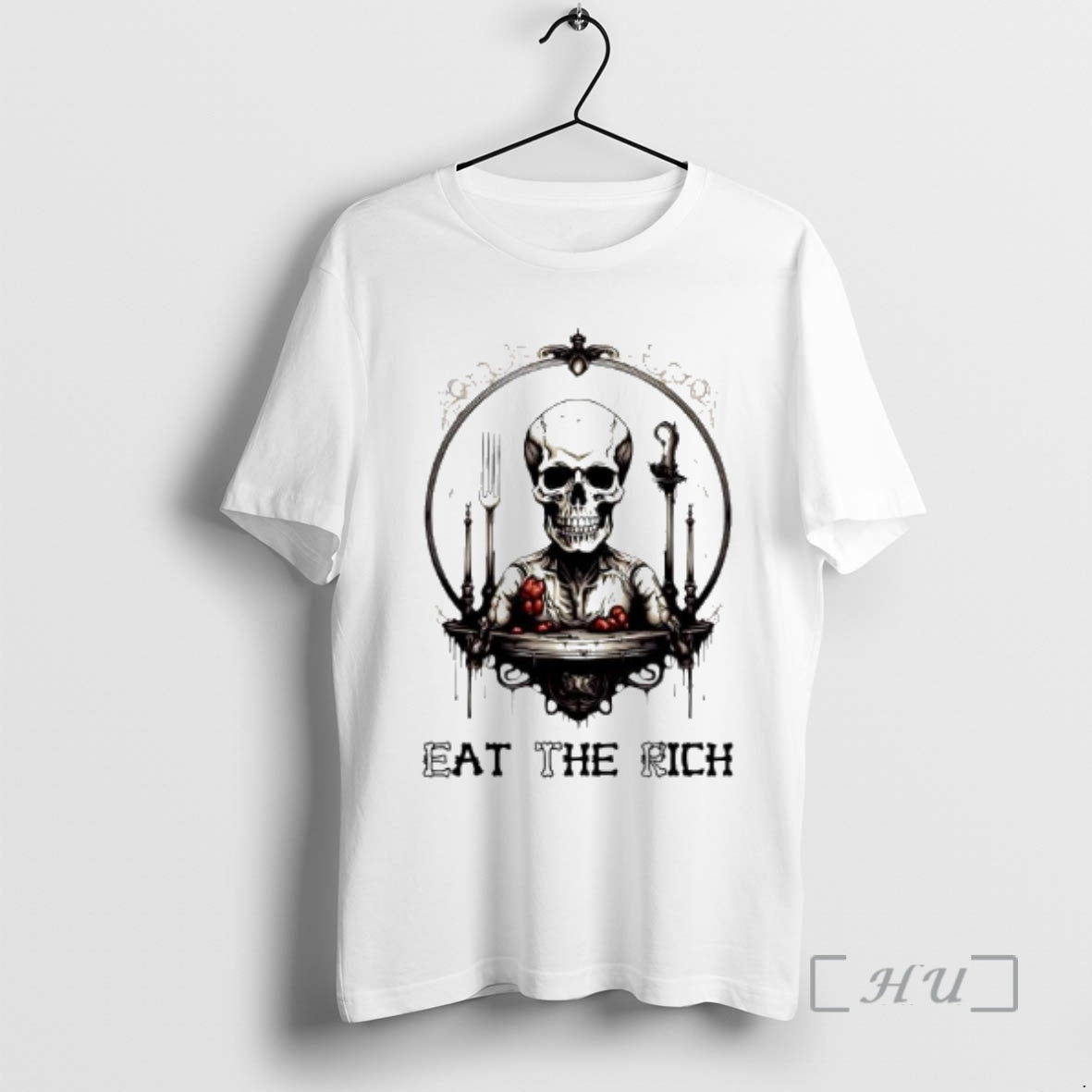 Trending Skeleton Eat The Rich Graphic T-Shirts, Hoodie, Sweatshirt | RetroVerseTees.com