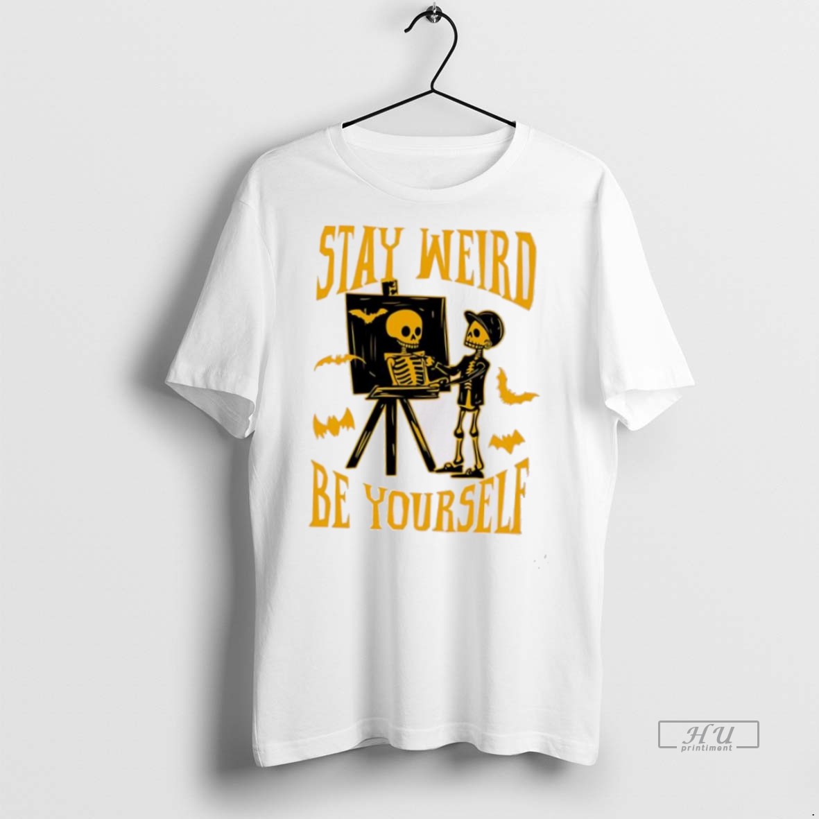 Trending Stay Weird Skeleton Be Yourself Halloween Shirt Sweater