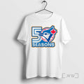 Trending Toronto Blue Jays 50 Seasons The Blue Jays In 2026 Premium T Shirts Sweater Hoodie, Sweatshirt | RetroVerseTees.com