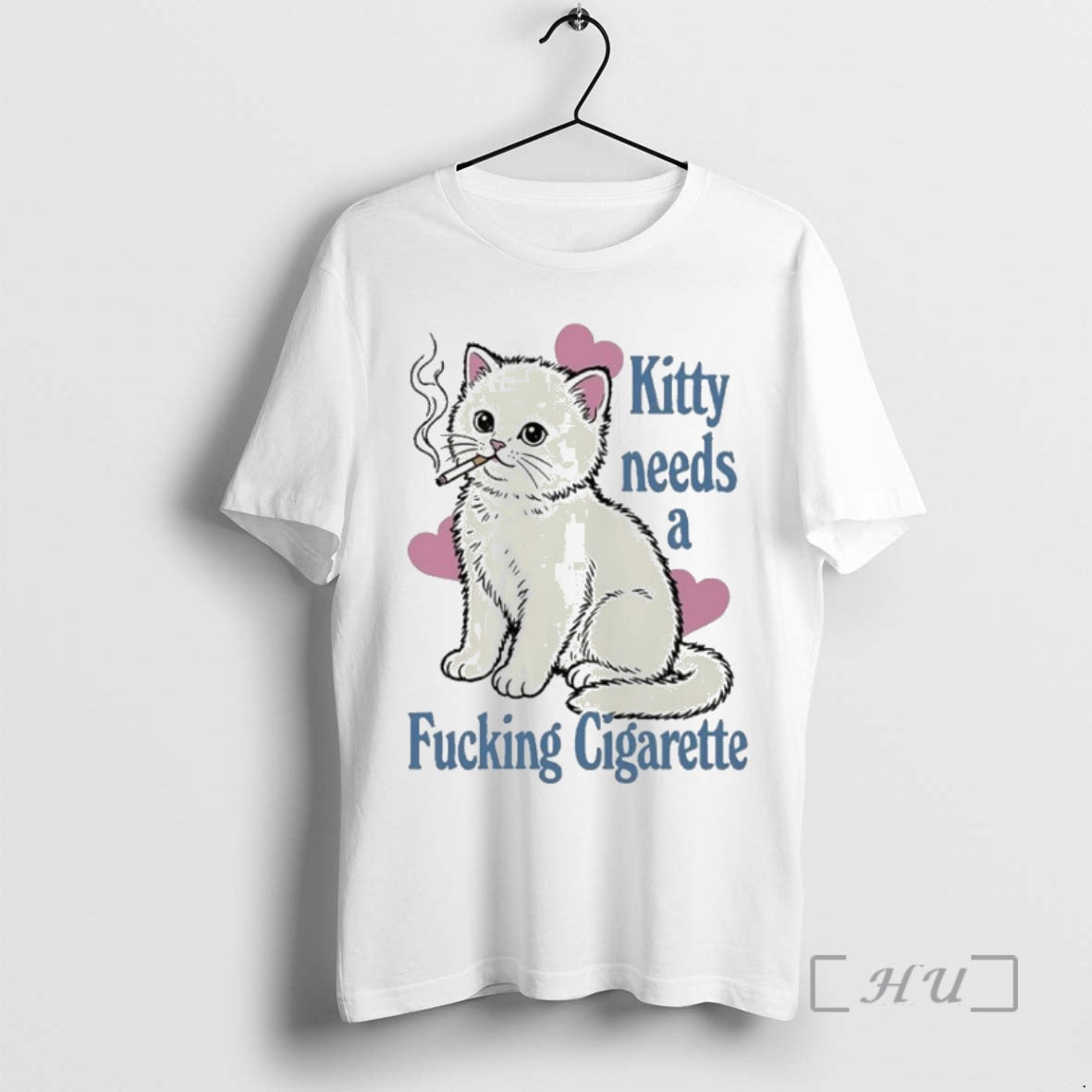 Trending Uncle Reco Kitty Needs A Cigarette T-Shirts, Hoodie, Sweatshirt | RetroVerseTees.com
