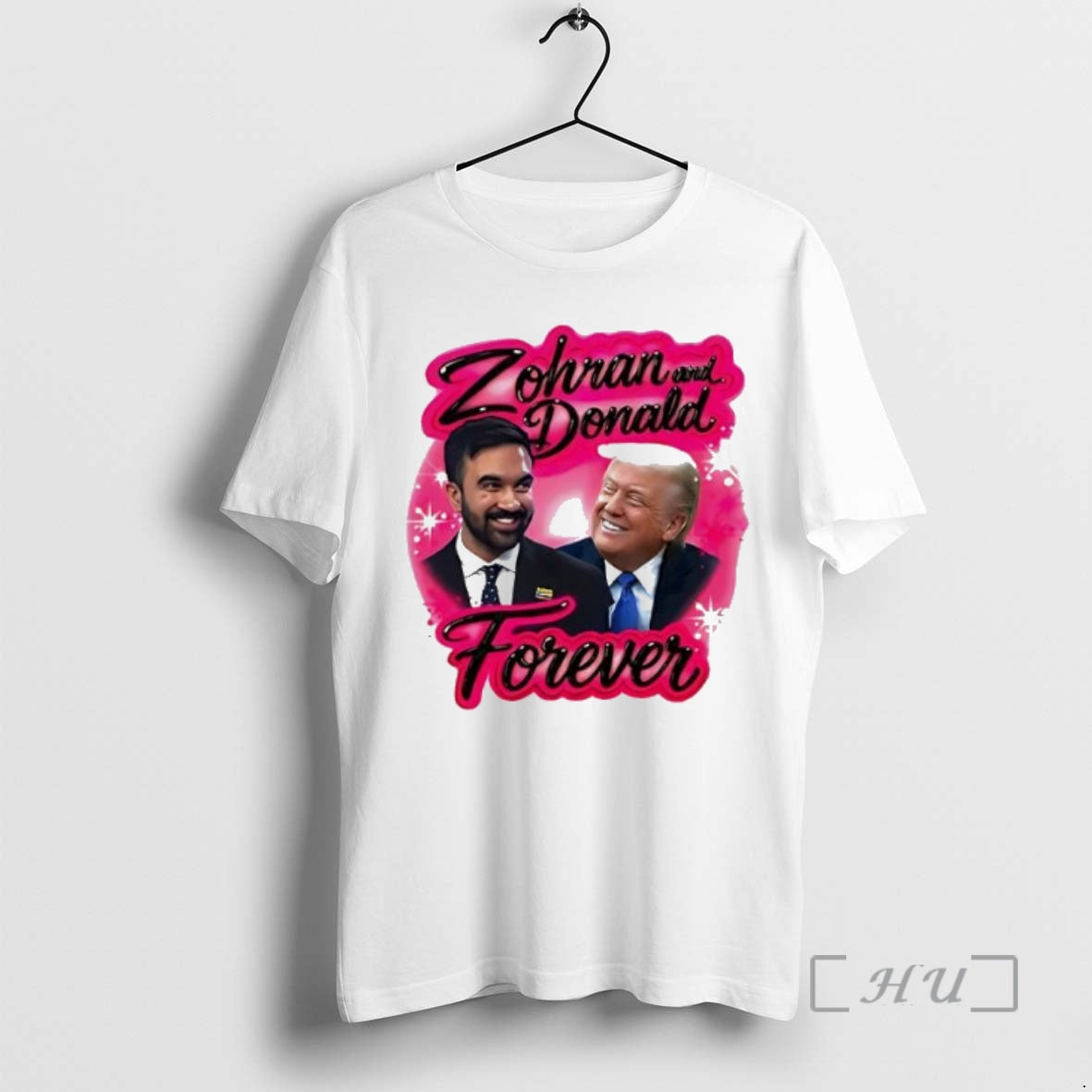 Trending Zohran Mamdani And Donald Trump Forever Airbrush T-Shirts, Hoodie, Sweatshirt | RetroVerseTees.com