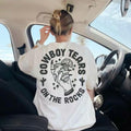 Trendy Lightsaber brand - Shirt Featuring "Cowboy Tears Pocket monsters TNF Rocks" Graphic, Ideal for Fashion