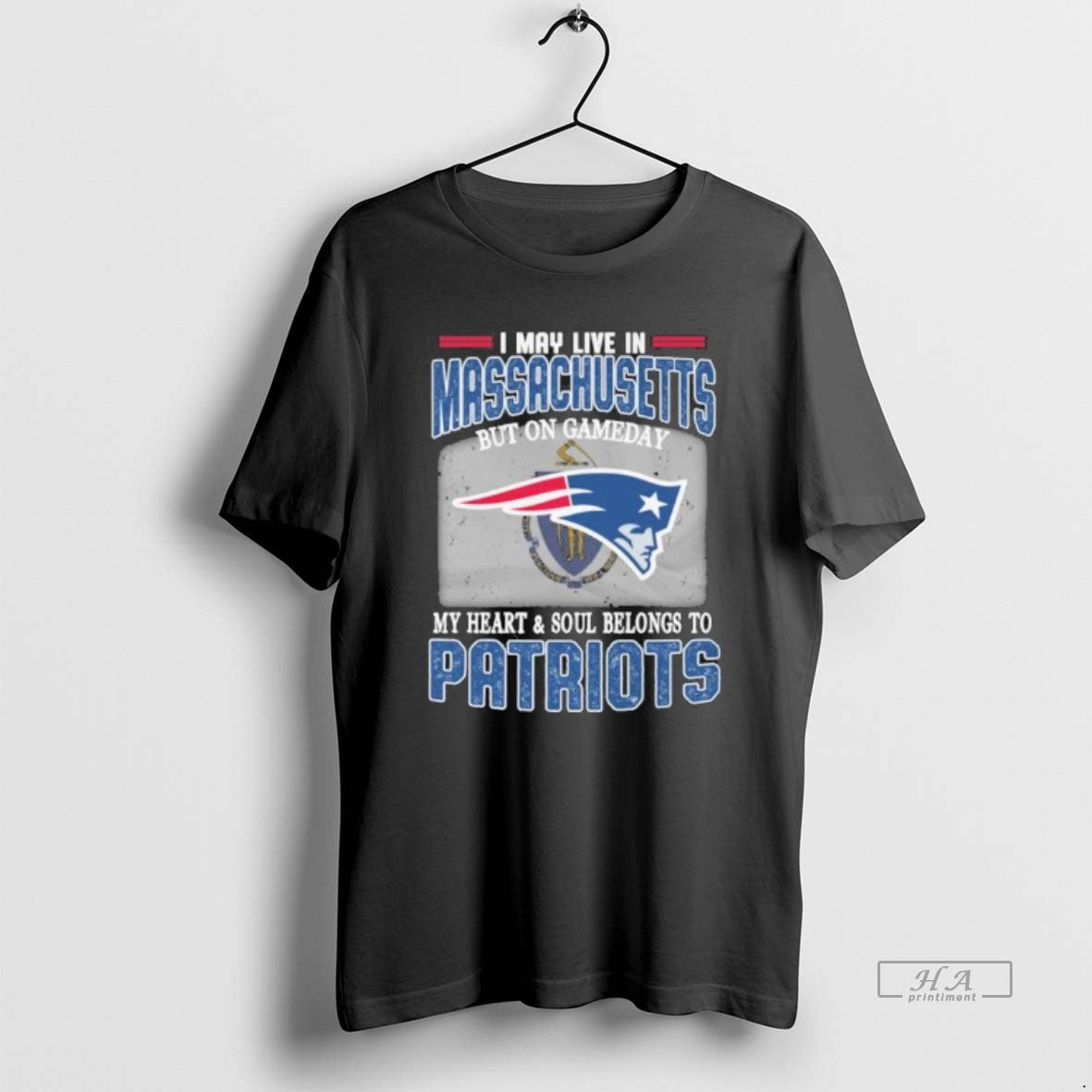 Trendy Official I May Live In Massachusetts But On Game Day My Heart And Soul T-Shirts, Hoodie, Sweatshirt