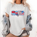Trendy Patriotic Lightsaber brand - Shirt for Moms, Showcasing "mama" Red plumber brand Bold, American - Flag