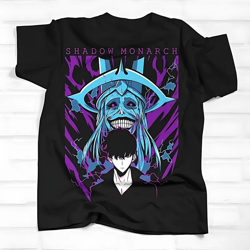 Trendy TShirt Monarch Of Shadows Solo Leveling T-Shirt Hoodie, Sweatshirt | RetroVerseTees.com