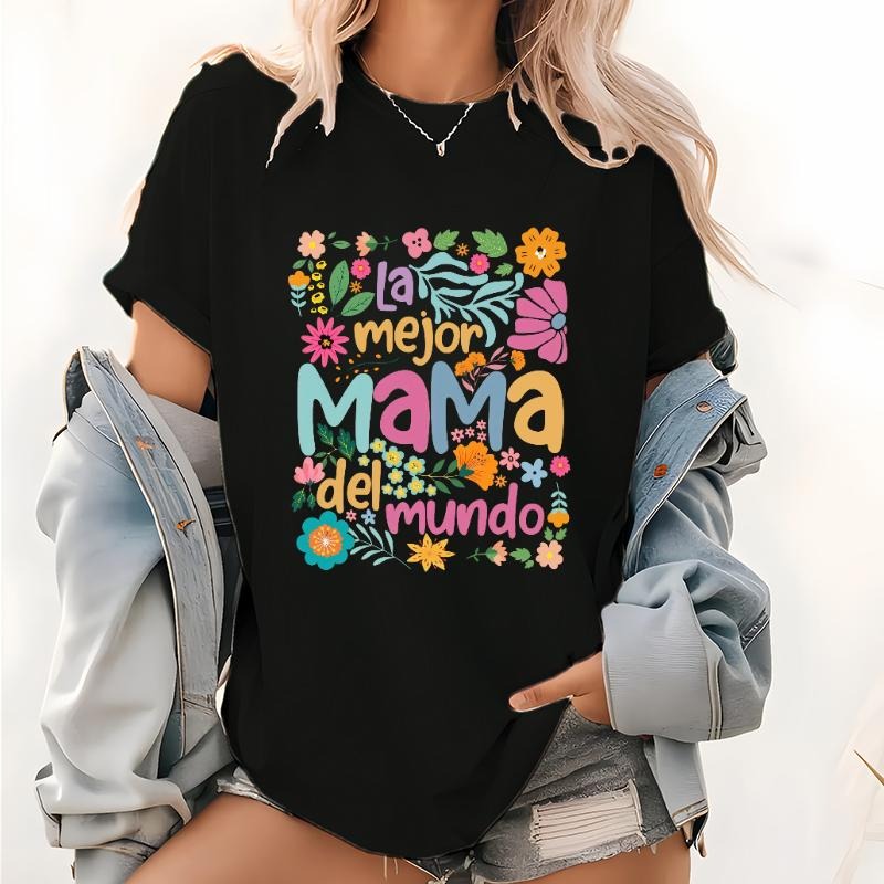 Trendy Women'WB shield Lightsaber brand - Shirt: Flaunt Your Love for Mom with TNF 'Breathing styles Mejor Mama Del...