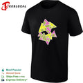 Triangular Cat Warp retro shirt