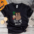 Trick Or Sleep T-Shirt, Halloween Sloth Shirt, Sloth Lover Gift Tee, Spooky Season Shirt, Unisex Halloween Animal Tee...