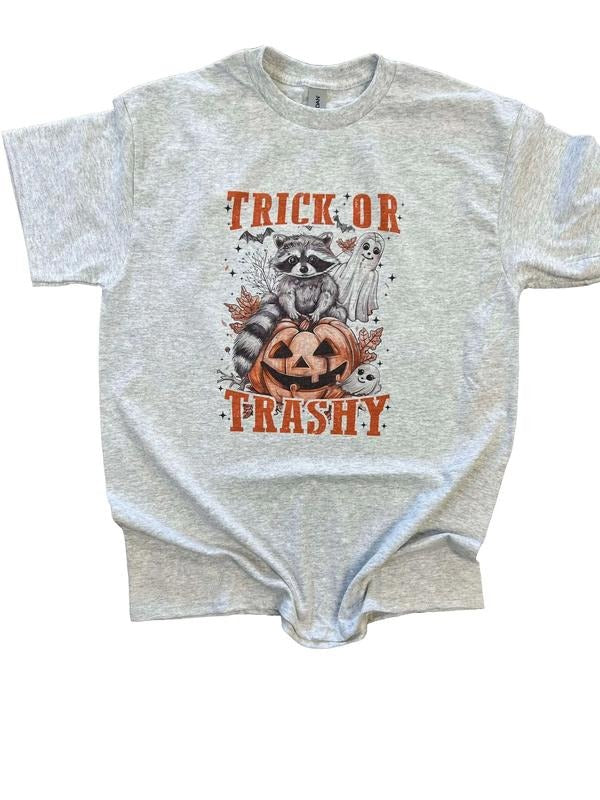 Trick or Trashy - Funny Raccoon Shirt - Halloween Graphic Hoodie, Sweatshirt | RetroVerseTees.com
