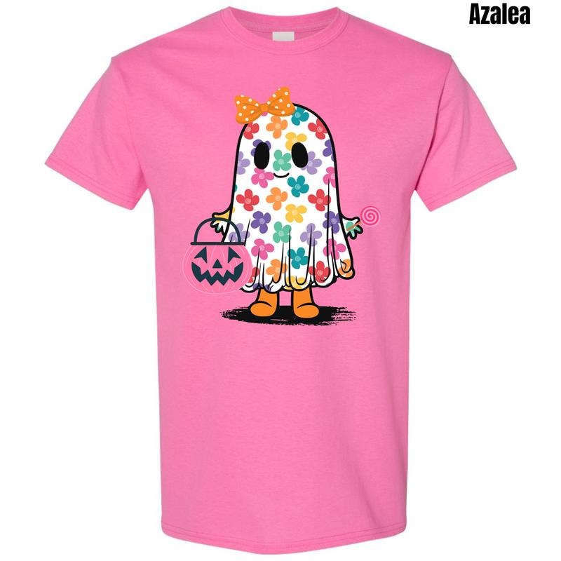 Trick or Treat Ghost Gildan T-Shirt 'NLB' Hoodie, Sweatshirt | RetroVerseTees.com