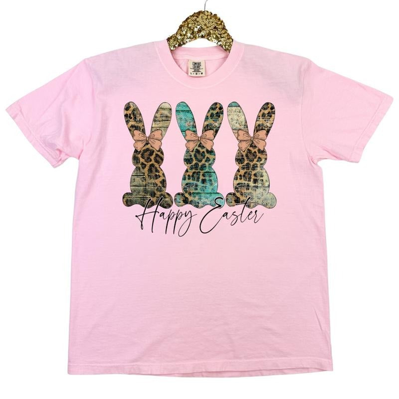 Trio  Easter Bunny Comfort Colors T-Shirt Hoodie, Sweatshirt | RetroVerseTees.com