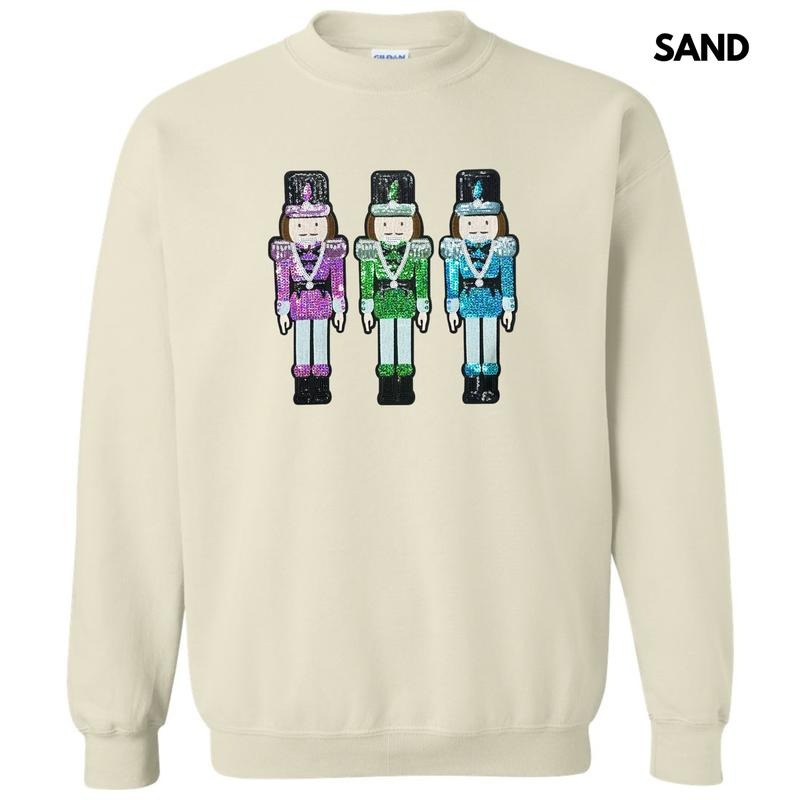 Trio Nutcracker Sequin Patch Sweatshirt T-Shirts, Hoodie | RetroVerseTees.com
