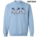 Triple Blue Floral Ghosts Sweatshirt 'NLB' T-Shirts, Hoodie | RetroVerseTees.com