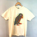 Tropical Parrot Hand printed  Woodcut T Shirt Menswear Cotton Top Streetwear Casual Hoodie, Sweatshirt | RetroVerseTees.com
