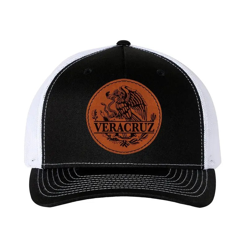 Trucker Hat Baseball Cap Mexican Hat Veracruz Mexico Eagle Leather Patch Style Hat T-Shirts, Hoodie, Sweatshirt