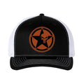 Trucker Hat Baseball Cap US Army Star With Skull Leather Patch Style Hat T-Shirts, Hoodie, Sweatshirt | RetroVerseTees.com