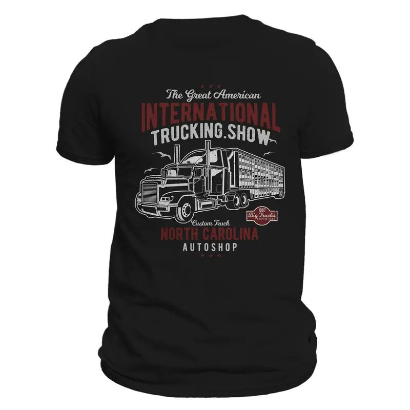 Trucking International Show Truck Driver Men's T-Shirt Casual Classic Hoodie, Sweatshirt | RetroVerseTees.com