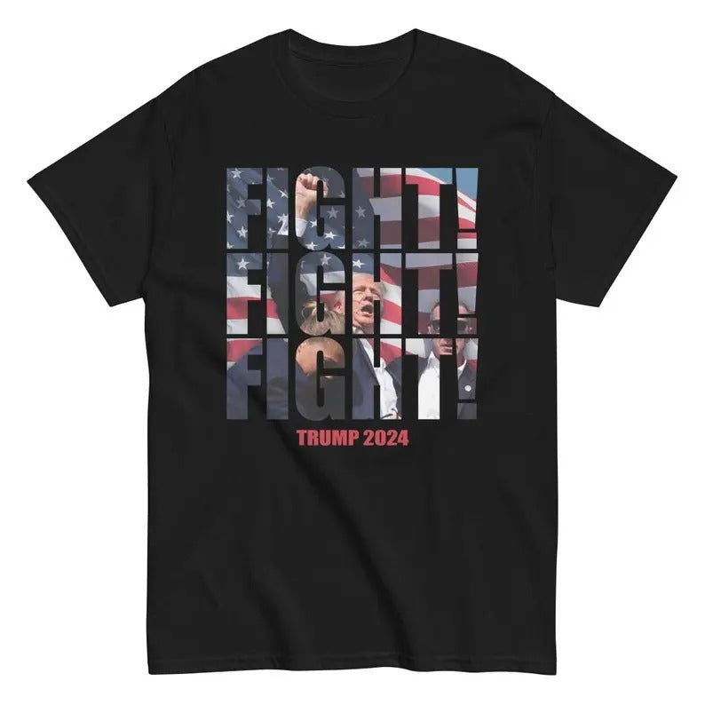 Trum Fight! Fight! Fight! Unisex T-Shirt Tru,mp Assassination Photo Tee, shirt best selling 2024 Hoodie, Sweatshirt