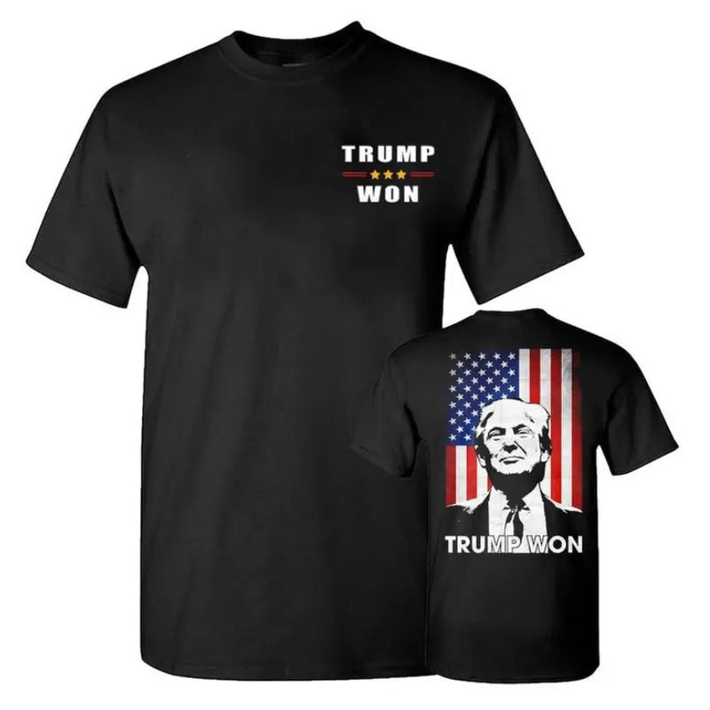 Trummp Won 2024 Unisex 2 Sides Shirt, Wins Inauguration 47, US President 2025 Election, 47th US President Inauguration,...